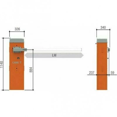 CAME GLT COMBO KIT автоматический шлагбаум 4 м CAME GLT COMBO KIT автоматический шлагбаум 4 м