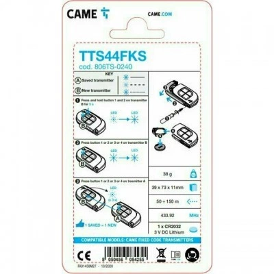 CAME TTS44FKS / 5 (TTS / 5) брелок-передатчик CAME TTS44FKS / 5 (TTS / 5) брелок-передатчик