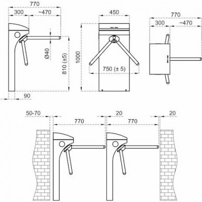 Турникет-трипод CAME STILE 600 001PSMM602E-02 Турникет-трипод CAME STILE 600 001PSMM602E-02