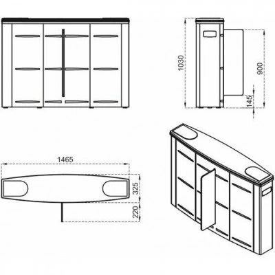 Комплект раздвижного турникета CAME SLIDING GATE SG55 001SG55S Комплект раздвижного турникета CAME SLIDING GATE SG55 001SG55S