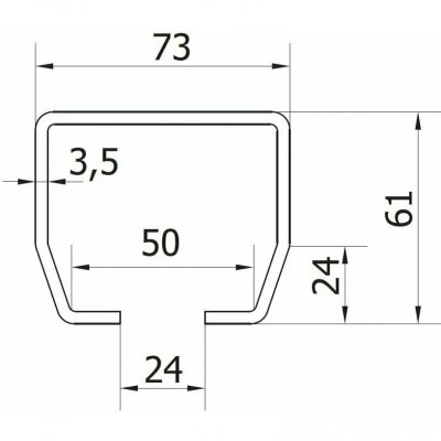 Направляющий рельс CAME STAGE SB 6 1700002 Направляющий рельс CAME STAGE SB 6 1700002
