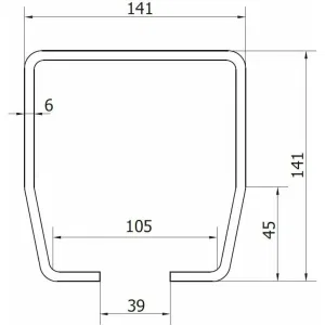 Рельс направляющий STAGE LB 6 CAME 1700179 (КАМЕ) Рельс направляющий STAGE LB 6 CAME 1700179 (КАМЕ)