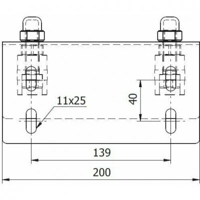 Направляющая скоба CAME GRS 4 1700185 Направляющая скоба CAME GRS 4 1700185