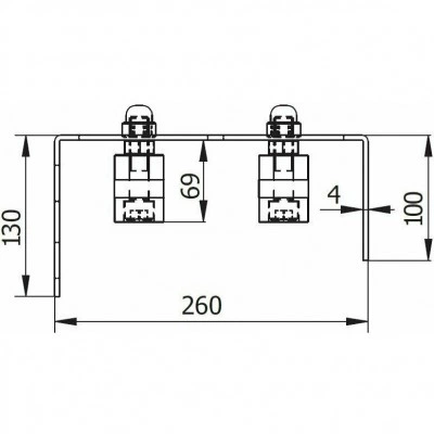 Направляющая скоба CAME GRM 4 1700186 Направляющая скоба CAME GRM 4 1700186