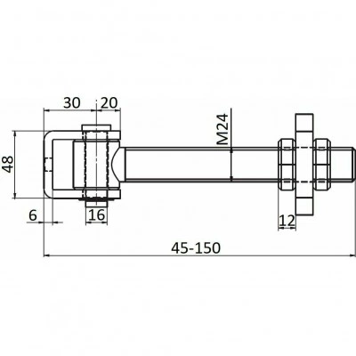 Петля CAME HL 24 G 1700188 Петля CAME HL 24 G 1700188