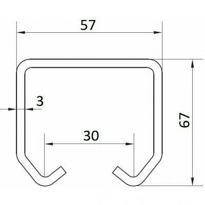 Направляющий рельс CAME STRELA 57-3 1700208 Направляющий рельс CAME STRELA 57-3 1700208