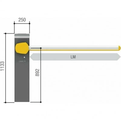 Комплект шлагбаума CAME GARD PT 4 GARD PT 4 KIT Комплект шлагбаума CAME GARD PT 4 GARD PT 4 KIT