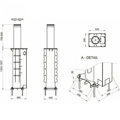 Комплект боллардов CAME RBD 275H900 RBD-275H90-1 Комплект боллардов CAME RBD 275H900 RBD-275H90-1