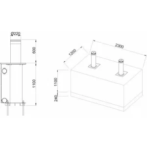 Комплект на основе автоматического болларда TBD 220H600 KIT (5 Bollards) CAME TBD-220H60-5-110000011100 (КАМЕ) Комплект на основе автоматического болларда TBD 220H600 KIT (5 Bollards) CAME TBD-220H60-5-110000011100 (КАМЕ)